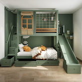 Nukhome Little Square Full Height Bunk Bed (Customizable)